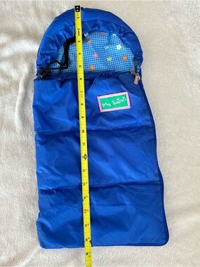 My Twinn Girl Doll Sleeping Bag Blue Floral Gingham 1999 Vintage